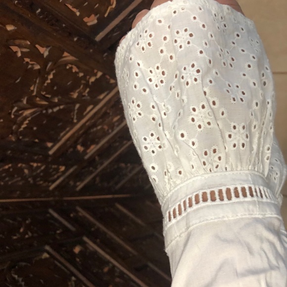 Jack by BB Dakota White Eyelet Ruffle Crop Top - Picture 4 of 5